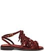 ASH Panic Suede Tassel Ankle Strap Flat Sandals - Image 2