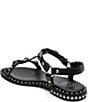 ASH Pebble Leather Studded Ankle Strap Flat Sandals - Image 3