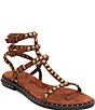 ASH Play 2 Suede Studded Gladiator Flat Sandals - Image 1