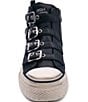ASH Rainbow Leather Studded Buckle Strap Platform Sneakers - Image 4