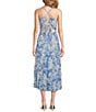 ASTR the Label Blythe Floral Print V-Neck Sleeveless Pleated Midi Dress, Color:Blue Floral - Image 2