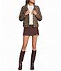 ASTR the Label Cooper Plaid Funnel Neck Long Sleeve Jacket - Image 3