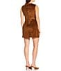 ASTR the Label Gisselle Button Front V-Neck Sleeveless Corduroy Mini Dress, Color:Camel - Image 2