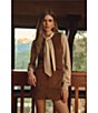ASTR the Label Gisselle Button Front V-Neck Sleeveless Corduroy Mini Dress, Color:Camel - Image 9
