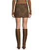 ASTR the Label Kairos Leopard Print Denim Mini Skirt, Color:Brown Cheetah - Image 2