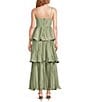 ASTR the Label ASTR The Label Lupin Sweetheart Neck Sleeveless Plisse Tiered Maxi Dress, Color:Sage - Image 2