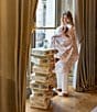 Atelier Choux Paris Baby Organic Cotton In Bloom Swaddle Blanket with Gift Box, Pink - Image 4