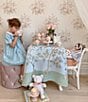 Atelier Choux Paris Baby Organic Cotton In Bloom Swaddle Blanket with Gift Box, Blue - Image 8