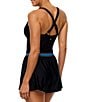 Athena Good Karma Cross Back Swim Romper, Color:Black - Image 2