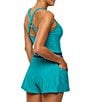Athena Good Karma Cross Back Swim Romper, Color:Island - Image 2