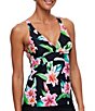 Athena Keoli Palms Lunge V-Neck Tankini Swim Top - Image 3