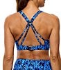 Athena Open Ocean 25 Min. Sports Bra Size Swim Top, Color:Navy - Image 2
