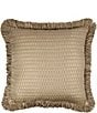 Color:Copper Gold - Image 1 - Prosper Fringe Trim Square Pillow