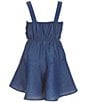 Color:Chambray - Image 2 - Big Girls 7-16 Sleeveless Knot-Front Romper
