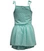Color:Mint - Image 2 - Little Girls 4-6X Sleeveless Clip-Dot Romper