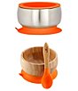 Color:Orange - Image 1 - Baby/Toddler Sustainable Essentials Bowl/Spoon Feeding Set