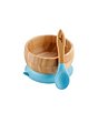 Color:Blue - Image 1 - Bamboo Suction Baby Feeding Bowl & Spoon