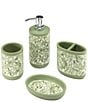 Color:Green - Image 1 - Stratford Green Collection 4-Piece Bath Accessory Set