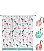 Color:Multi - Image 1 - 13-Piece Flamingo Paradise Shower Curtain And Hook Set