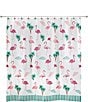 Color:Multi - Image 3 - 13-Piece Flamingo Paradise Shower Curtain And Hook Set