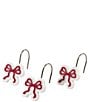 Avanti Linens Christmas Bows Shower Curtain and Hook Set - Image 3