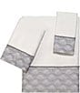 Avanti Linens Deco Shell Embellished Bordered 3-Piece Bath Towel Set, Color:White - Image 1