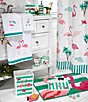Avanti Linens Flamingo Paradise Collection 4-Piece Bath Accessory Set, Color:White/Green/Pink - Image 8