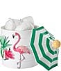 Avanti Linens Flamingo Paradise Covered Jar, Color:White/Green - Image 2
