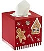 Avanti Linens Holiday Collection Gingerbread Man Bath Tissue Box Cover - Image 1