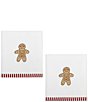 Avanti Linens Holiday Collection Gingerbread Man Decorative Embroidered Bath Towel Set - Image 3