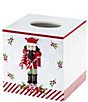 Avanti Linens Holiday Collection Peppermint Nutcracker Bath Tissue Box Cover - Image 1