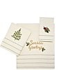 Avanti Linens Holiday Collection Tossed Trees Embroidered Bath Towels, Color:Ivory - Image 1
