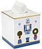 Avanti Linens Nutcracker Trellis Collection Tissue Box Cover - Image 1