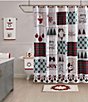 Avanti Linens Patchwork Plaid Decorative Holiday Shower Curtain Hook Set - Image 5
