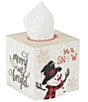 Avanti Linens Patchwork Plaid Decorative Holiday Tissue Box Cover - Image 1