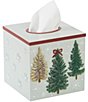 Avanti Linens Three-Dimensional Snow Covered Snowy Pines Tissue Box Cover - Image 1