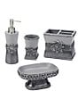 Color:Granite - Image 1 - Two-Tone Braided Medallion 4-Piece Bathroom Accessory Collection Set