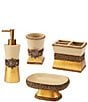 Color:Gold - Image 1 - Two-Tone Braided Medallion 4-Piece Bathroom Accessory Collection Set
