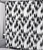 Color:Black/White - Image 1 - x Nicole Miller Sydney Shower Curtain & Hooks Set