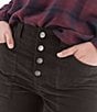Aventura Aurora Corduroy Patch Pocket Button Fly Pants, Color:Black Bean - Image 4