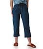 Aventura Ballard Solid Weave Flat Front Elastic Drawstring Waist Cropped Pants - Image 5