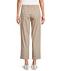 Aventura Ballard Solid Weave Flat Front Elastic Drawstring Waist Cropped Pants - Image 2