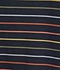 Color:Black Iris - Image 4 - Cambria Jersey Knit Stripe Print Scoop Neck Short Sleeve Top