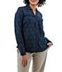 Aventura Cleo Printed Woven Point Collar Long Sleeve Button Front Shirt - Image 1