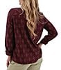 Aventura Cleo Printed Woven Point Collar Long Sleeve Button Front Shirt - Image 2