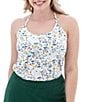 Aventura Linden Floral Slub Knit Jersey Scoop Neck Strappy Y-Back Tank Top, Color:Multi - Image 1