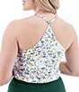 Aventura Linden Floral Slub Knit Jersey Scoop Neck Strappy Y-Back Tank Top, Color:Multi - Image 2