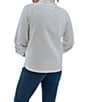 Aventura Cotton Drift Fleece Knit Stand Collar Half Zip Pullover Sweater - Image 3