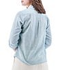 Color:Cashmere Blue - Image 2 - Devon Collared Long Sleeve Top