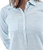 Color:Cashmere Blue - Image 4 - Devon Collared Long Sleeve Top